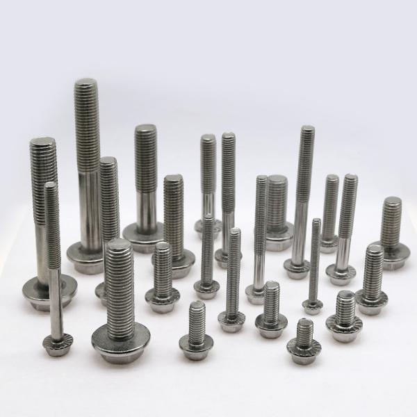 Metric Anti Slip Bolt Screws Customization Stainless Steel Flange Face Screws