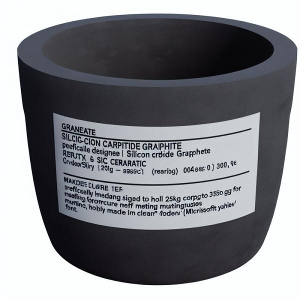 Thermal Shock Resistant Silicon Carbide Graphite Crucible for Copper Melting 250kg and 350kg Sizes Refractory Sic Ceramic Material