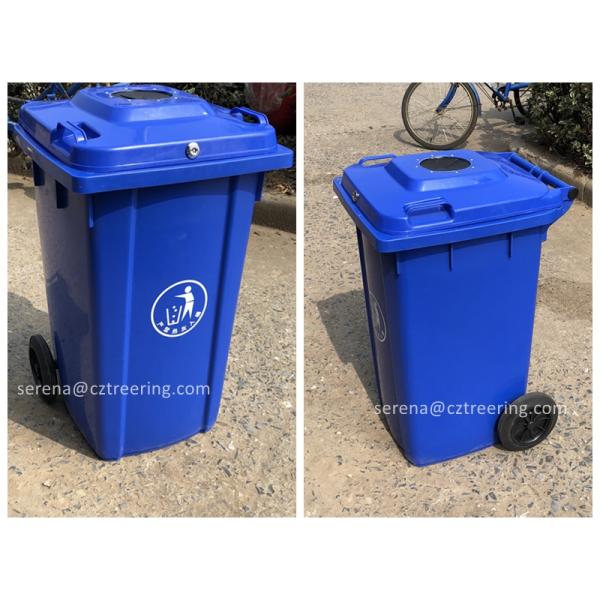 100 Lt Plastic Rubbish Bins Waste Wheelie Bin 120 Litre With Lock And Rubber Stopper
