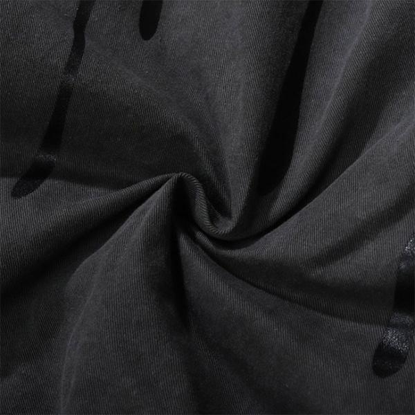 Washed Black European American Sport Jacket Teenagers Cotton Padded Winter Jacket