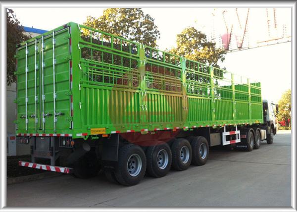 4 Axle Cargo Container Trailer , Container Delivery Trailer 45000kgs Carrying Volume