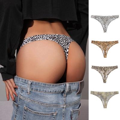 Zebra G da cópia do leopardo - tanga da corda tangas sem emenda de uma parte nenhumas linhas do calcinha da mostra