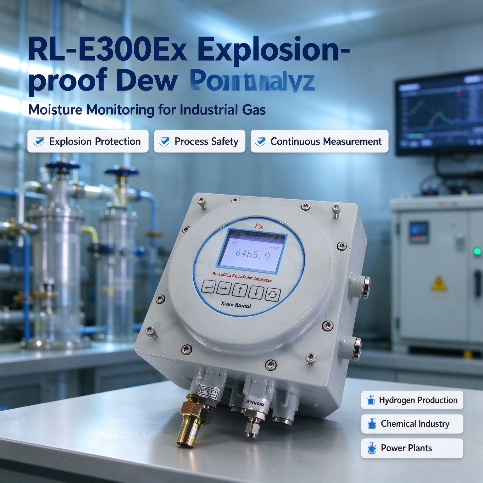 Portable Explosion Proof Gas Analyzer Dew Point Meter Micro Water Analyzer For Chemical Industry