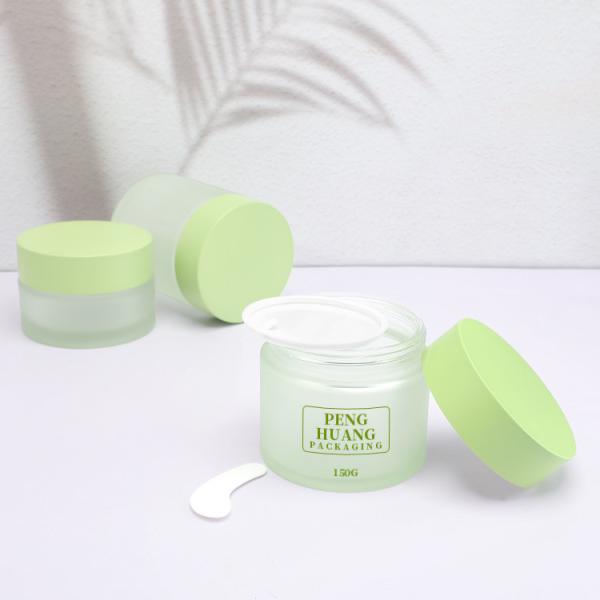 Logo Cream Glass Jars personalizado 200g 150g para o empacotamento cosmético