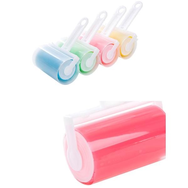 Blue Pet Hair Remover Lint Roller with Reusable Sticky Sheets and Washable Cover