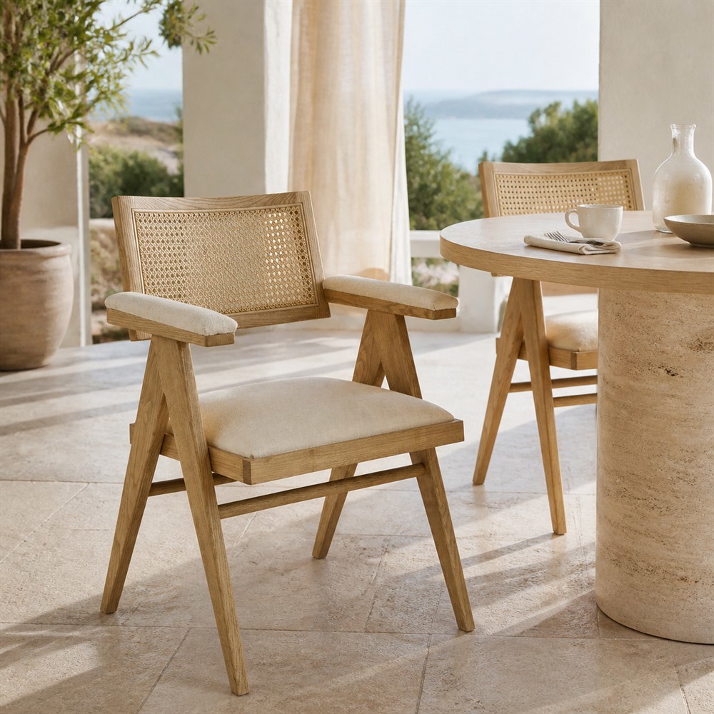 Natural Cane Back Dining Armchair CYC-031-NTL