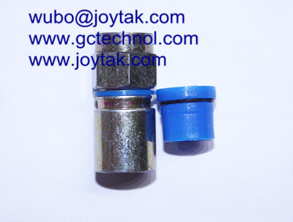 F Compression Connector for Satellite TV waterproof compression connector for RG6 coax Cable with cap