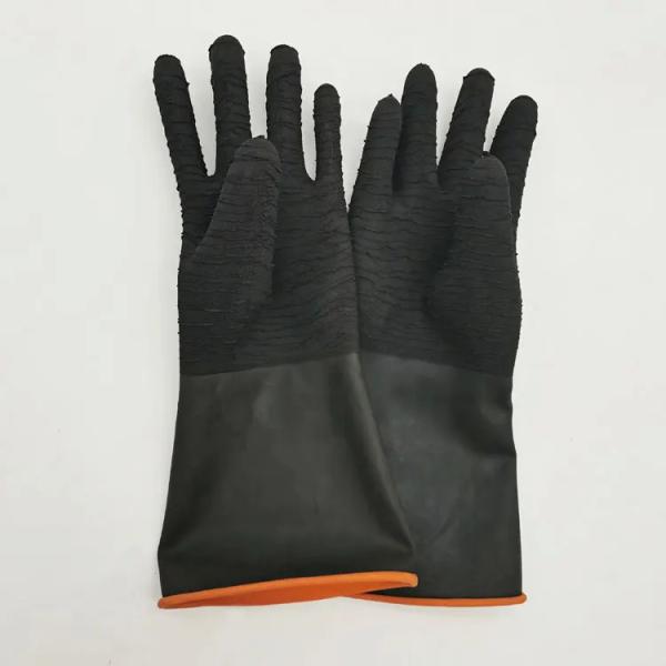Custom Industrial Acid And Alkali Resistant Non-Slip Gloves 35cm Lengthened Thick Wear-Resistant Gloves