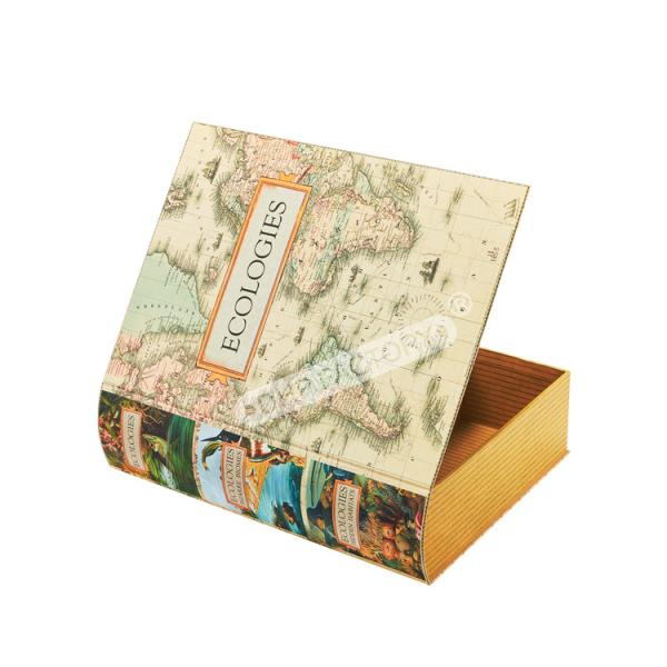 Boîte à bijoux en forme de livre avec séparateur en carton pour produits cosmétiques de soins de la peau