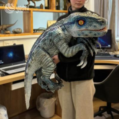 Silicone Baby Velociraptor Hand Puppet Interactive 100*25*40CM