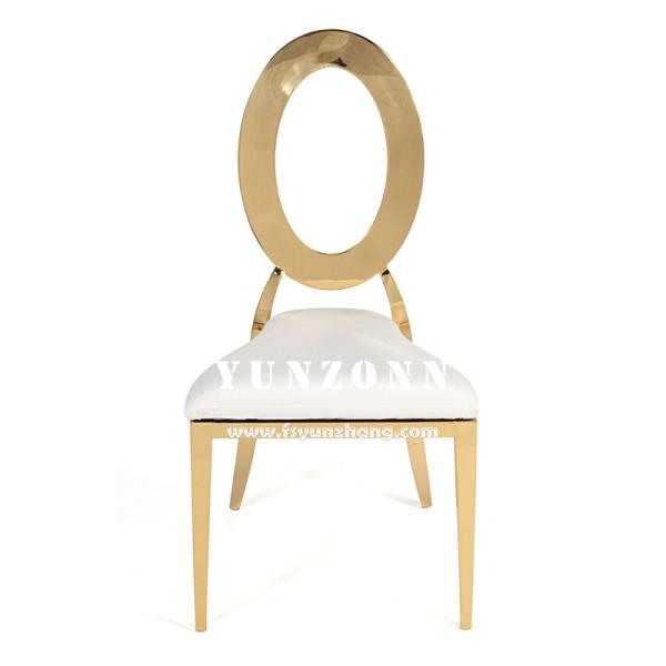 Dining Furniture Gold Stainless Steel Banquet Chair Stacking Design Hotel Wedding Event Party Steel Chair