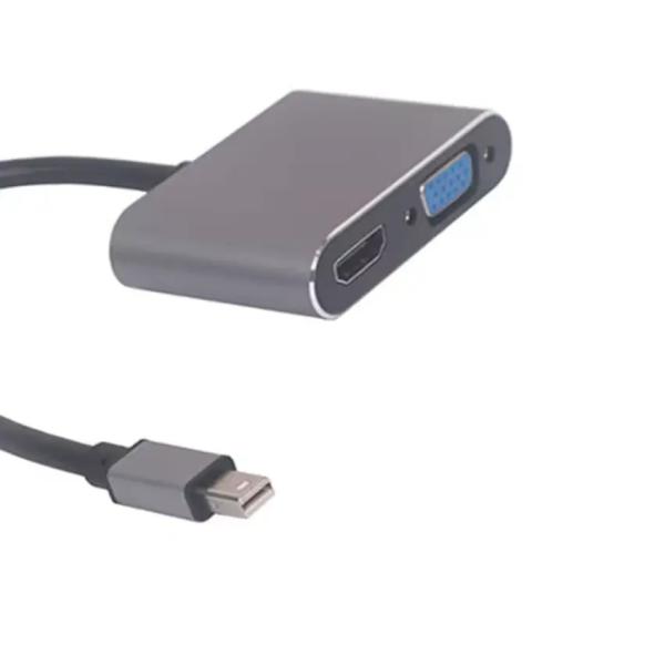 Mini DP Displayport To HDMI + VGA HDTV Audio Video 1080 P Cable Adapter PVC Computer Monitor Projector Converter Connector Camera DVD Player