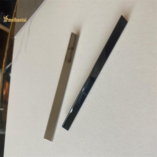 304 T Slot Stainless Steel Tile Trim Gold Mirror Finish Decorative Profiles