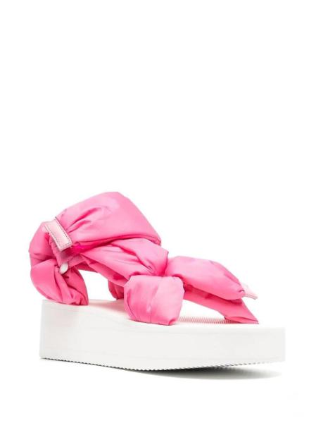 size 35-40 22.5cm 26cm Thick Rubber Sole Sandals With Decorative Big Bow