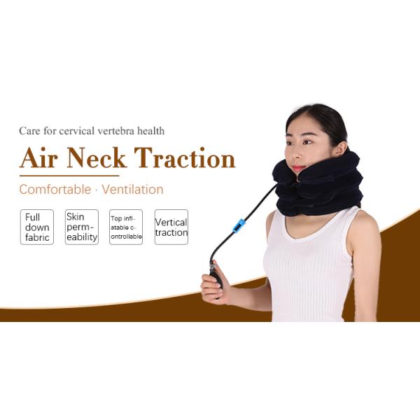 Neck Traction Cervical Support Brace Air Traction Collar Polyester Fiber Material
