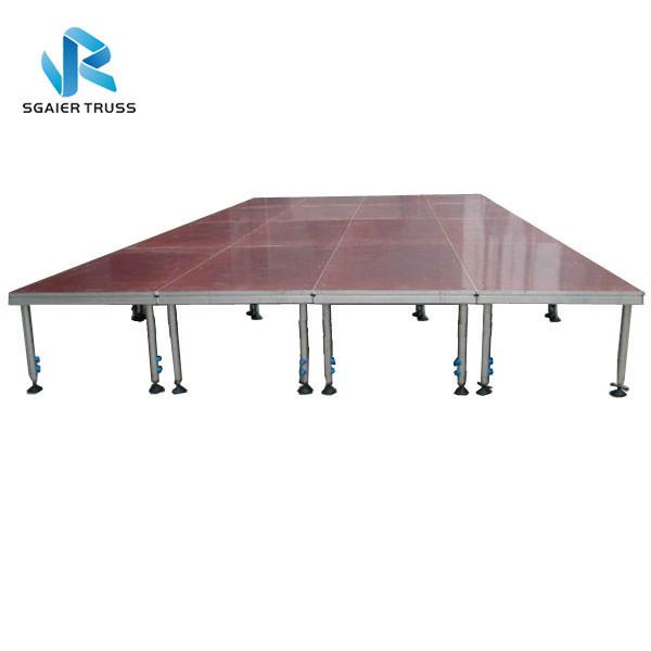 Safe Folding Stage Equipment with 4 Leg Red / Black Color 5 Years Warranty