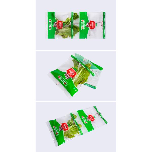PET/CPP Composite Fresh Vegetable Packaging Bags Bopp Fruit Plastic Bags with Custom Logo