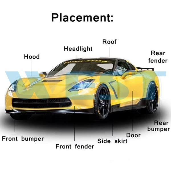 Matte TPU Car Clear Transparent Anti Yellow Vehicle Protection Film Stretchable