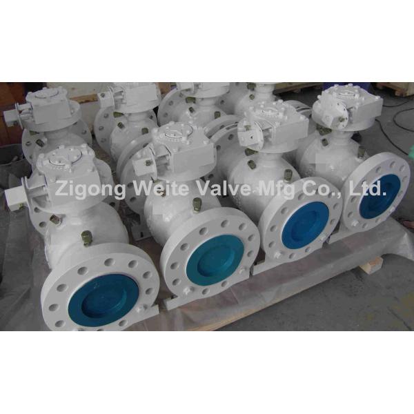 600LB robinet à tournant sphérique supérieur de tourillon d'entrée de 10 pouces WCB 3 morceaux d'acier au carbone