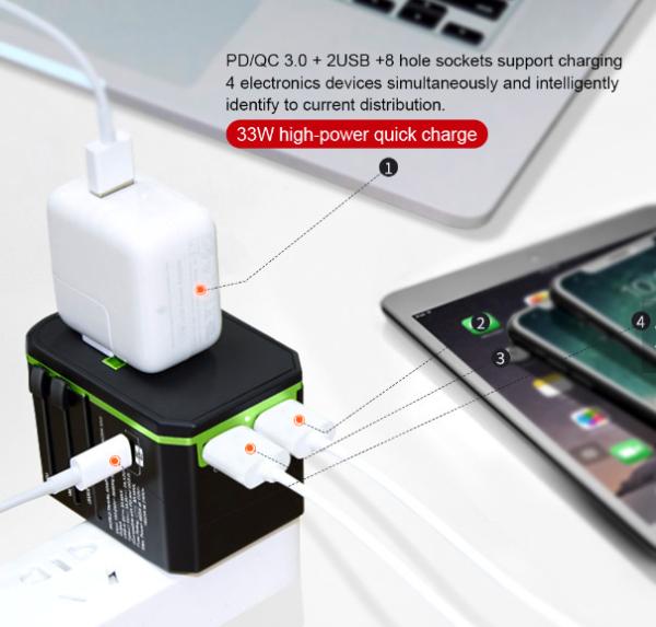 High Speed Multifunction Phone Charger Fire Retardant PC Case Long Life Span