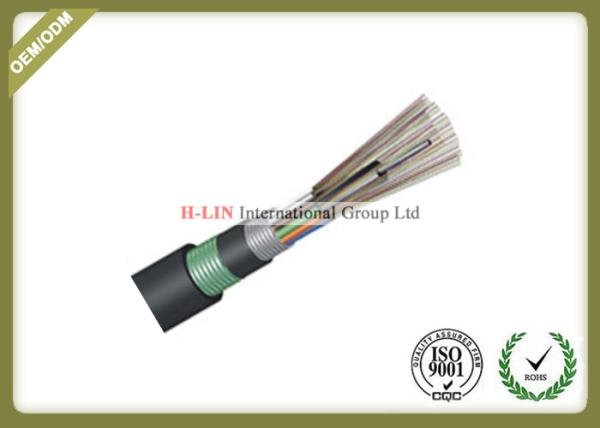 Outdoor Buried Loose Tube Armored Fiber Optic Cable With PE Inner And Outer Jacket