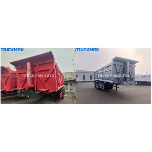 Factory Price 4 Axle 100 Tons Side Dump Trailer For Cargo Transportation