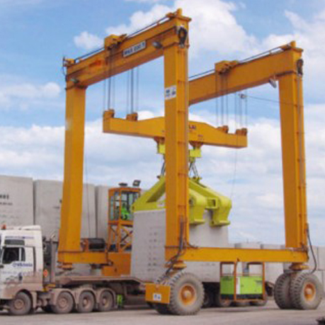 Zehua Hydraulic Straddle Carrier Crane 100ton Rubber Tyre Gantry Crane
