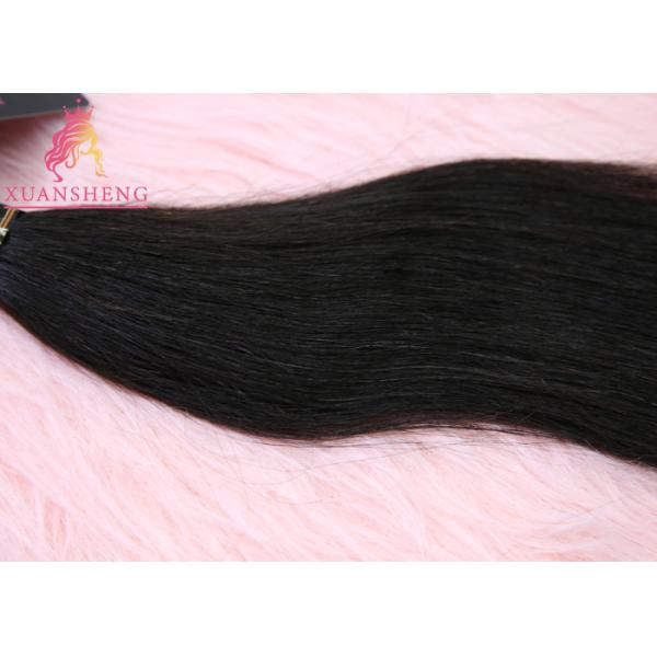 Cuticle Aligned Malaysian Straight Hair , Straight Virgin Hair Bundle Natural Color