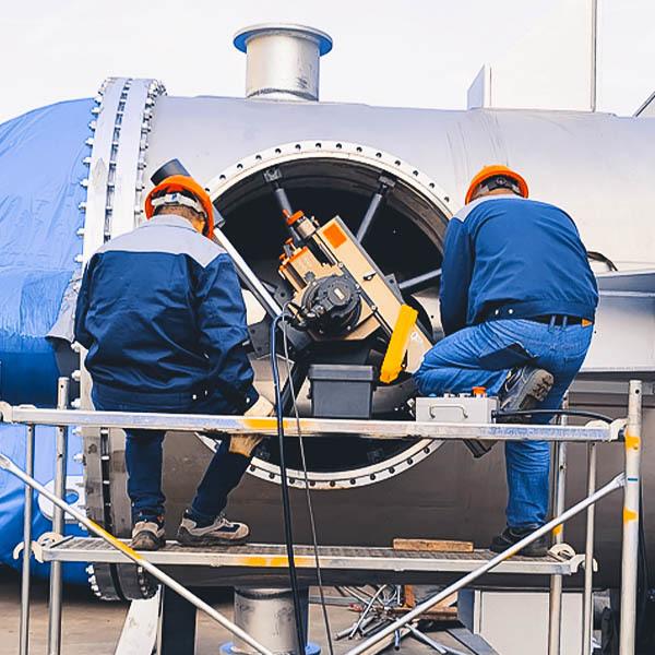 Herramienta de refrentado de bridas montada internamente Máquina de reacabado de bridas de 59 pulgadas para uso industrial
