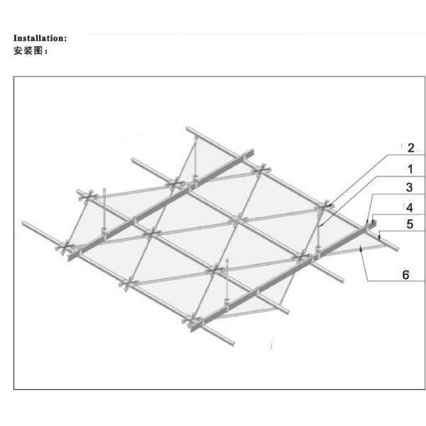 Perforated Acoustic Metal Ceiling Tiles Powder Coated Triangular For Convention Center