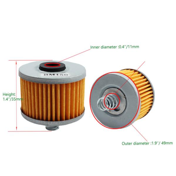 Cuadro de papel Accesorios para automóviles Filtro de aceite para motor de motocicletas adecuado para GS GN250 NS200 LC135 BM150 SHOGUN TVS-KING