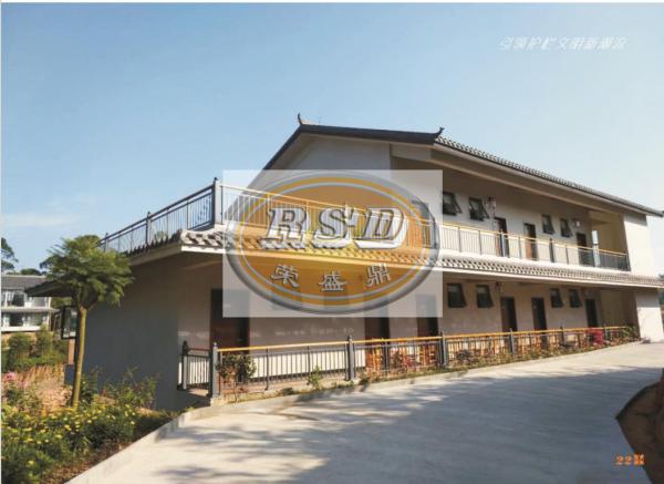 Galvanized Steel Wood Grain Railing for Indoor Outdoor Use