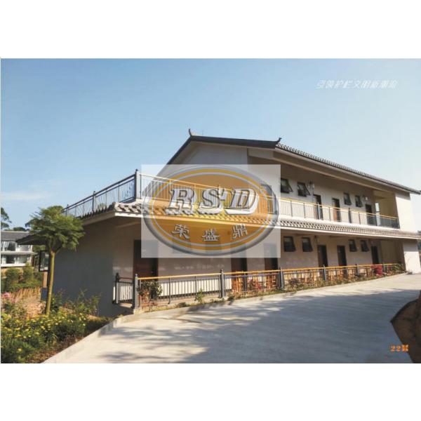 Barandillas de grano de madera de acero y zinc modernas para uso exterior en interiores