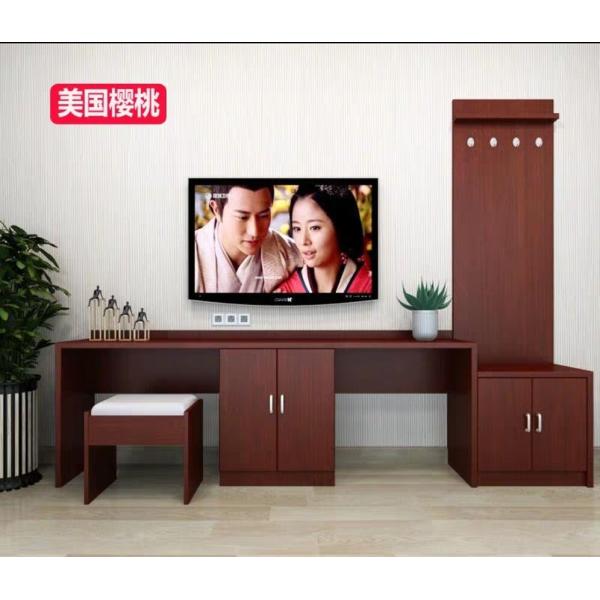 Modern Design Hotel Bedroom Furniture TV Table Cabinet Solid Wood Material
