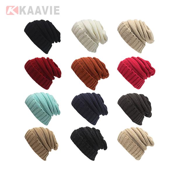 58cm Unisex soft beanie hat Winter Womens Beanie Hat With Pom Pom