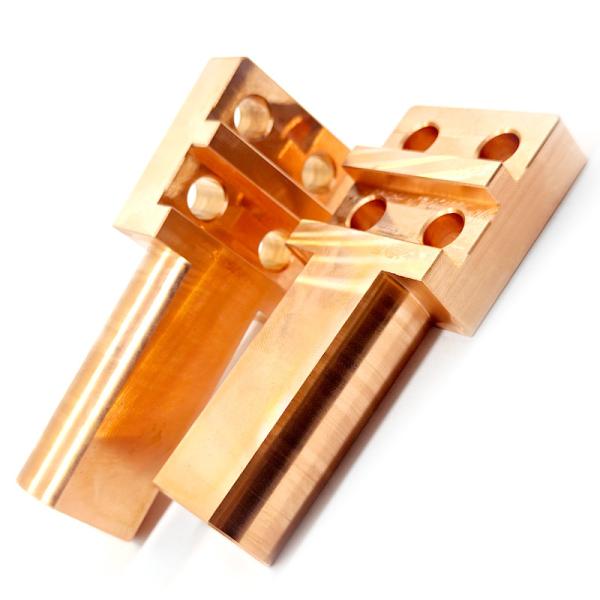 Custom Precision CNC Machined Copper Terminal Block High Conductivity For Industrial