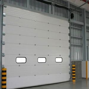 Color-Coated Steel / Stainless Steel Industrial Sectional Overhead Door For Utility & Equipment Buildings