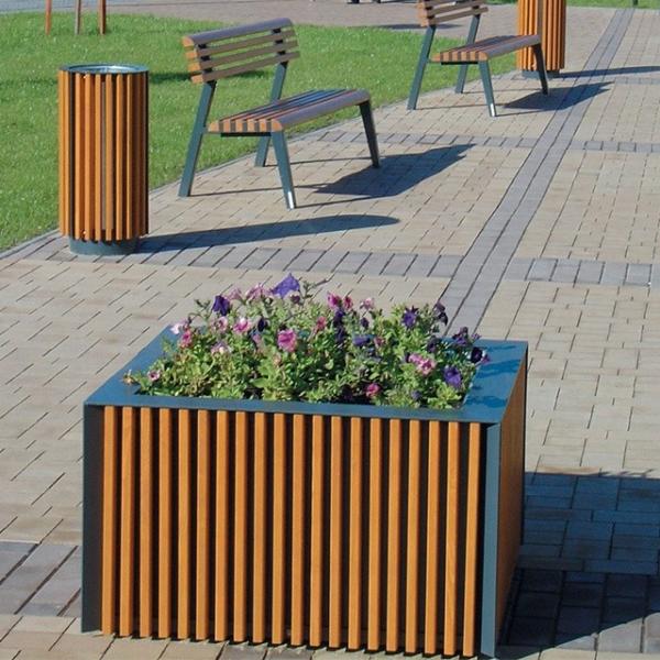 Patio Modern SGS Certificate SS304 Metal Flower Planters