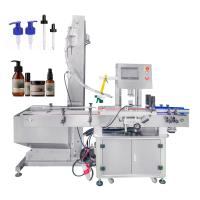 Máquina automática de torsión de plástico Capper aceite de baño champú botella de tornillo de tapón con alimentador de tapa
