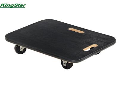 Two Handles Flat Plywood Moving Dolly With Ribbed Rubber Surface , PVC Edge Strip