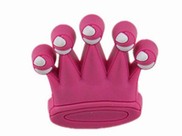 Pink Crown Kids Bedroom Dresser  Knobs  Decoration For Girls Wardrobe Handles Soft Plastic Handles