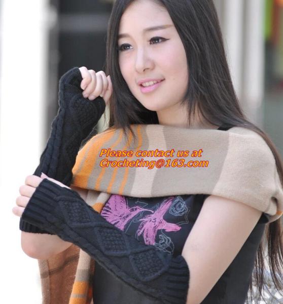 100% acrylic knitted baby lovely jacquard glove, New Product Acrylic Cotton Jacquard Knitt