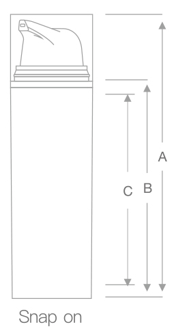 15ml 30ml 50ml Airless Bottles GR606A PP/PP PCR Snap on