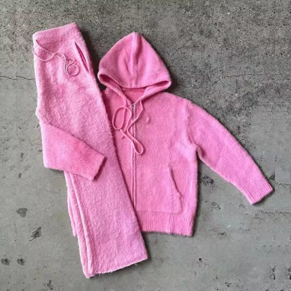 Ensemble survêtement personnalisé Mei Yue, survêtements unisexes, ensemble surdimensionné, sweat à capuche zippé en mohair et jogging pour hommes
