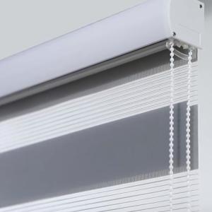 Fabric Manual Zebra Blind Curtain Half Blackout Waterproof For Home Hotel