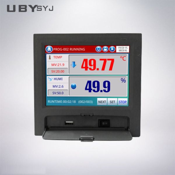Temi2502 Programmable Temperature and Humidity Controller with 5.7-inch Touch Screen and ±0.2°C Accuracy