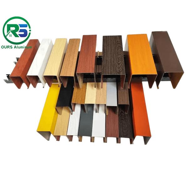 Tecto de metal suspenso linear e ecológico de 0,8 mm Tecto de alumínio branco