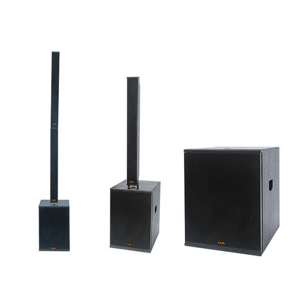 400W 8ohm Conference Room Sound System Black Brich Plywood Column Speaker Subwoofer