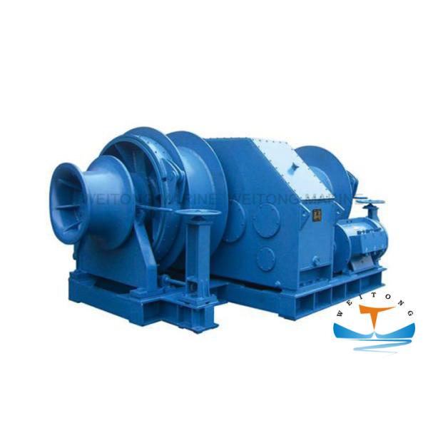 High Speed Marine Electric Winch Less Noise 30-400kn Working Load Low Maintenance