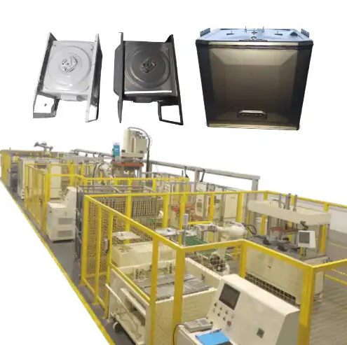 Factory direct sales of microwave ovens and oven bodies production line. Stainless steel inner liner automatic fully automated welding production line. High-speed welding.